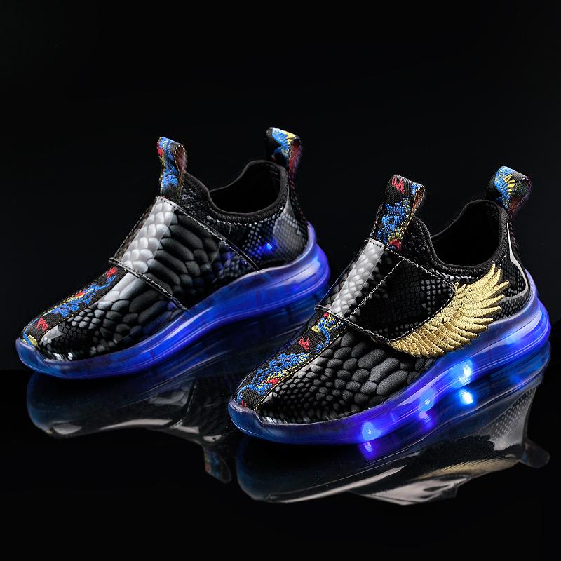 7 Colors LED Flashing Rechargeable Sneakers - kids
