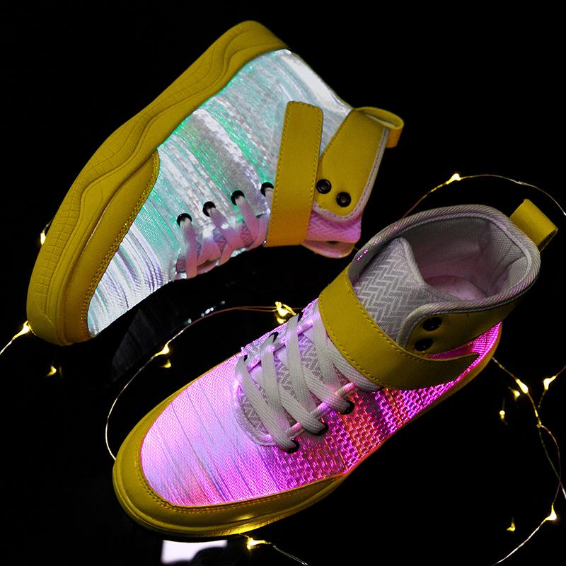 Fiber Optic light up Shoes Rechargable - junior