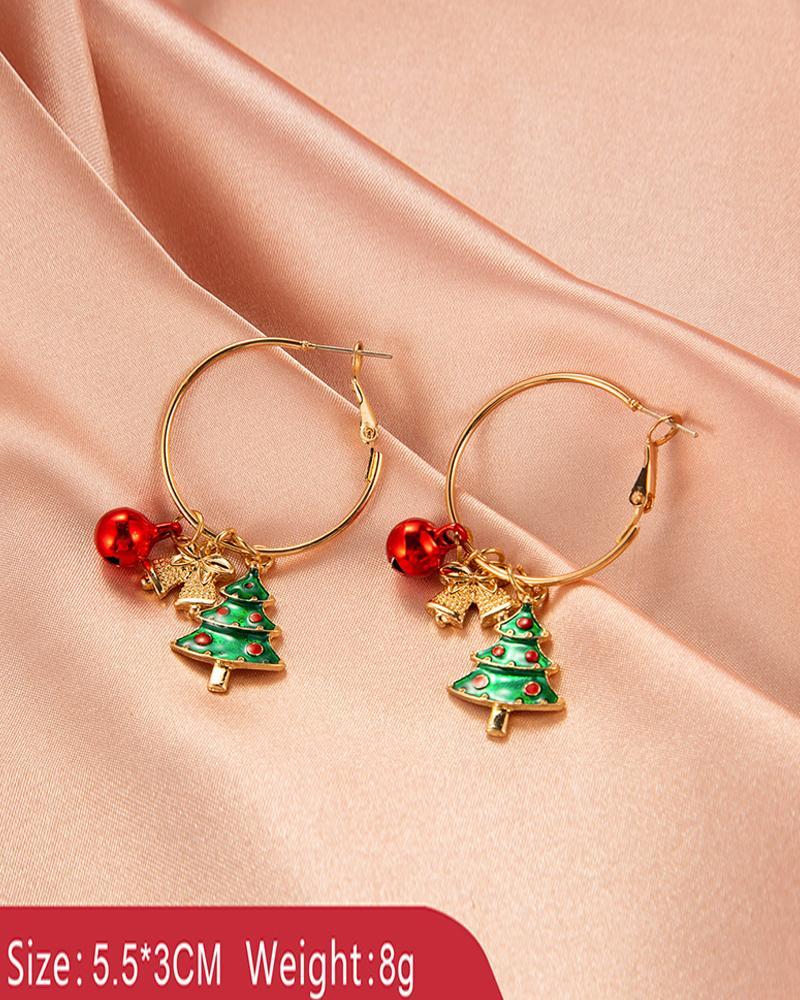 Christmas Tree / Snowflake / Moose Pattern Drop Earring (S2 & S3 For A Set)