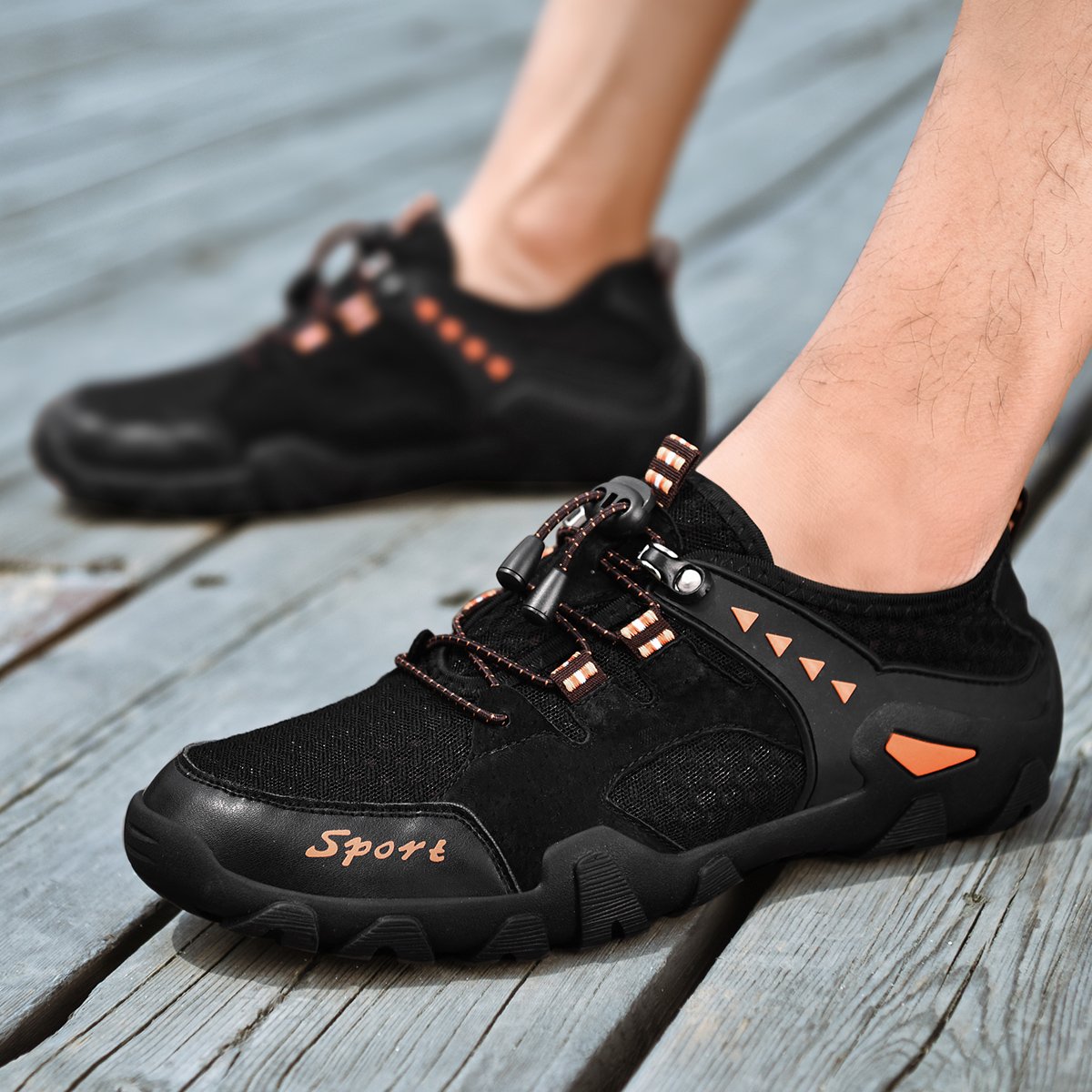 Men's movement big yards men's shoes outdoor climbing shoes breathable mesh surface