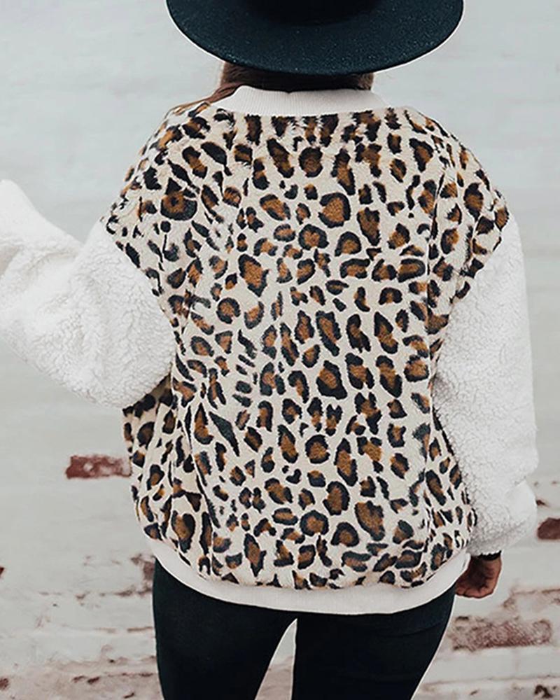 Leopard Long Sleeve Loose Coats
