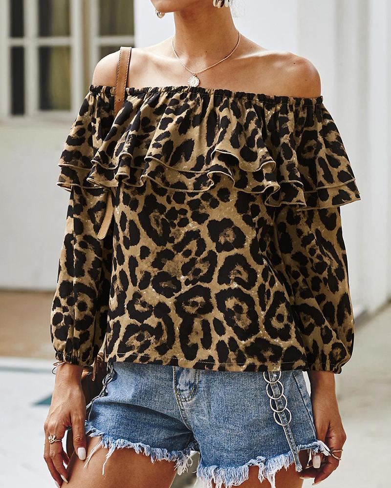 Off Shoulder Layered Ruffle Top