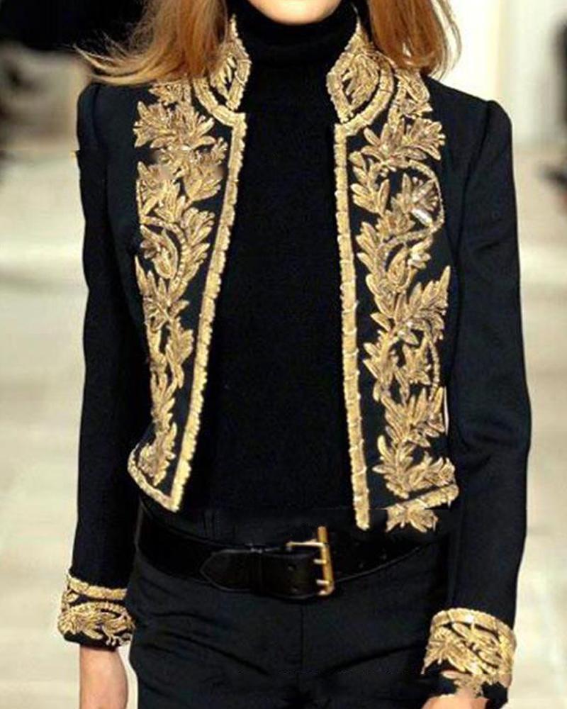 Gold Embroidery Detail Jacket