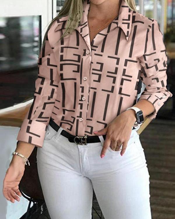 All Over Print Print Buttoned Up Shirt