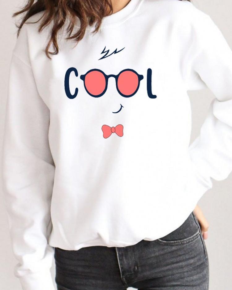 Cool Pattern Print Women Sweatshirt
