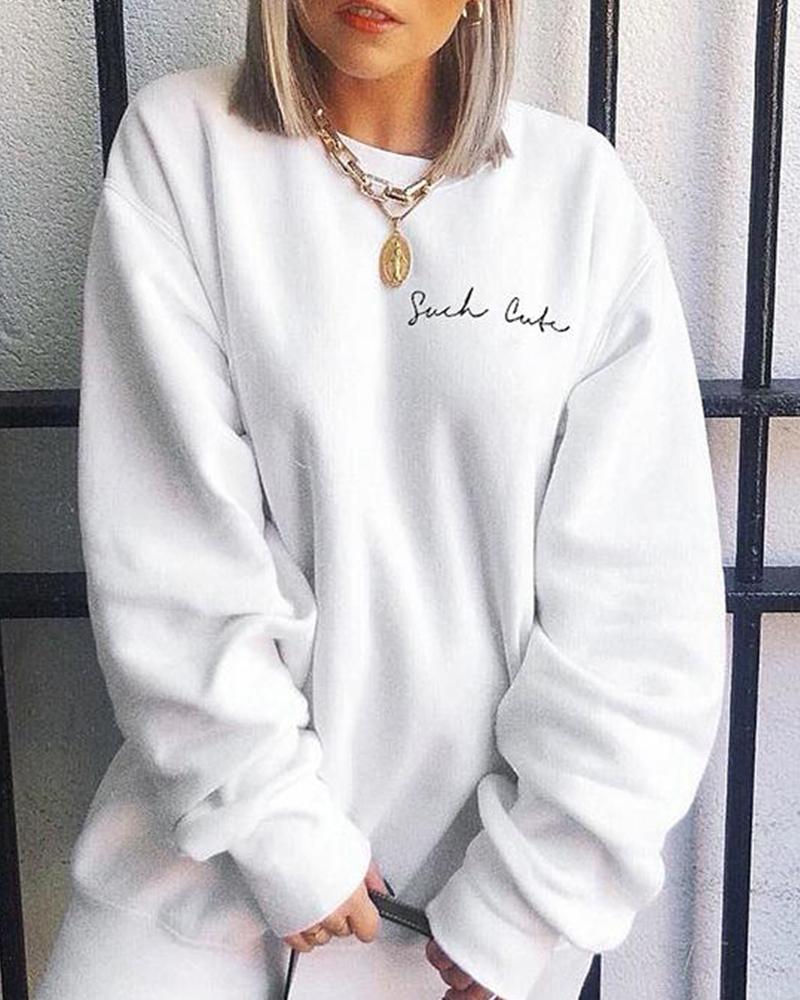 Such Cute Oversized Flocked Pullover