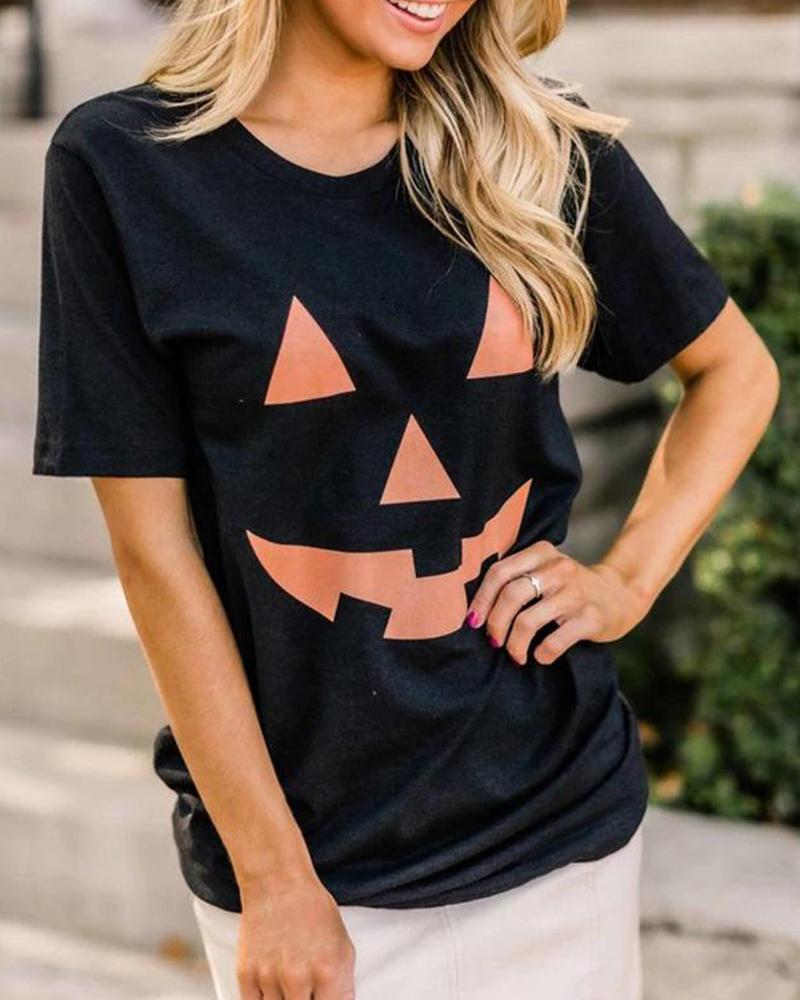 Outlet26 Halloween Themed Long Sleeve T-Shirt black
