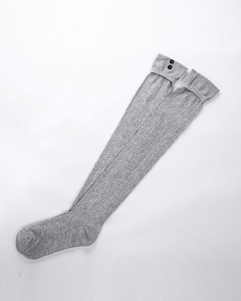Solid Skinny Midi-calf Socks