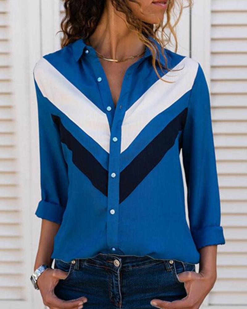 Button-Up Long Sleeve Top