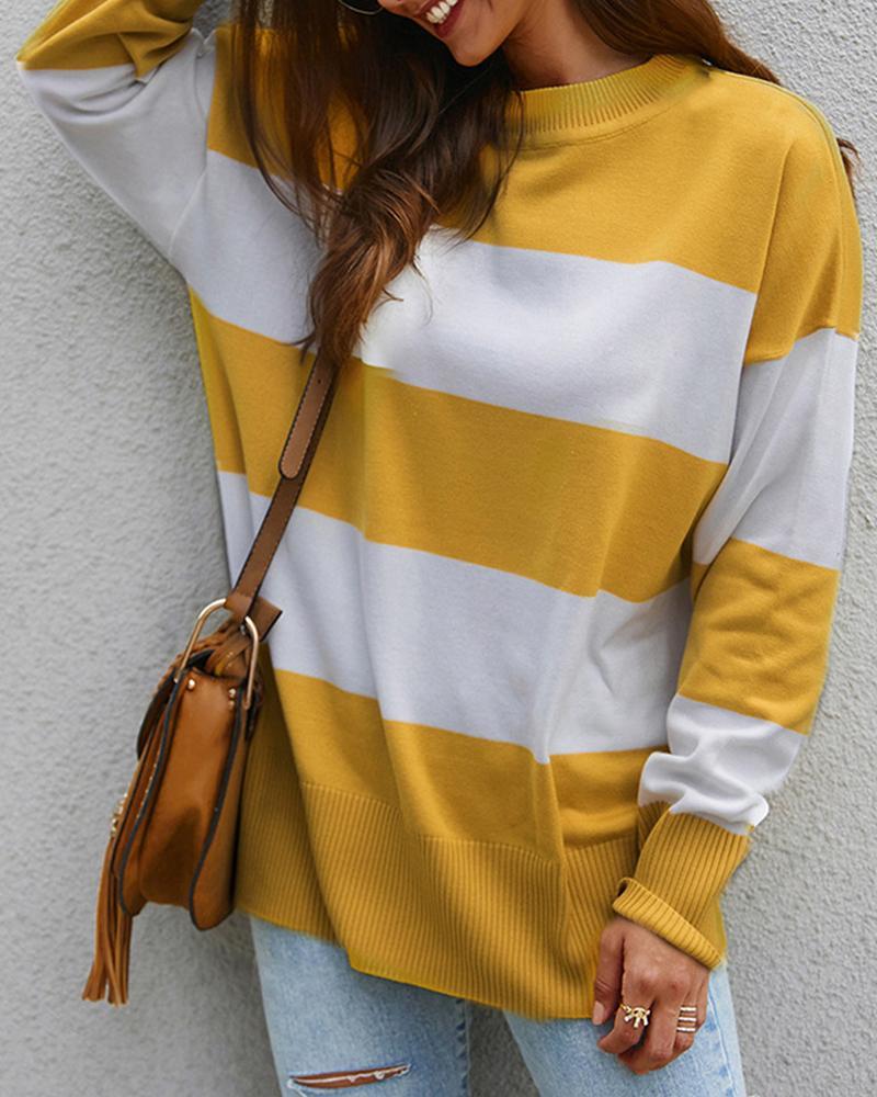 Two-Tone Colorblock Sweater