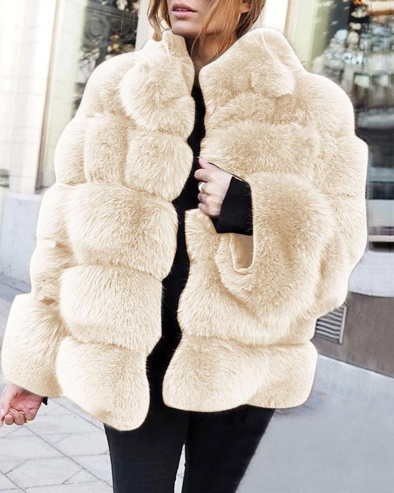 Thicken Faux Fox Fur Coat