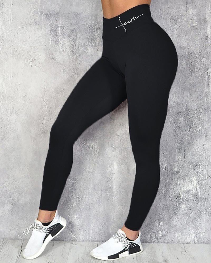 Outlet26 Solid High Waist Sporty Pants black