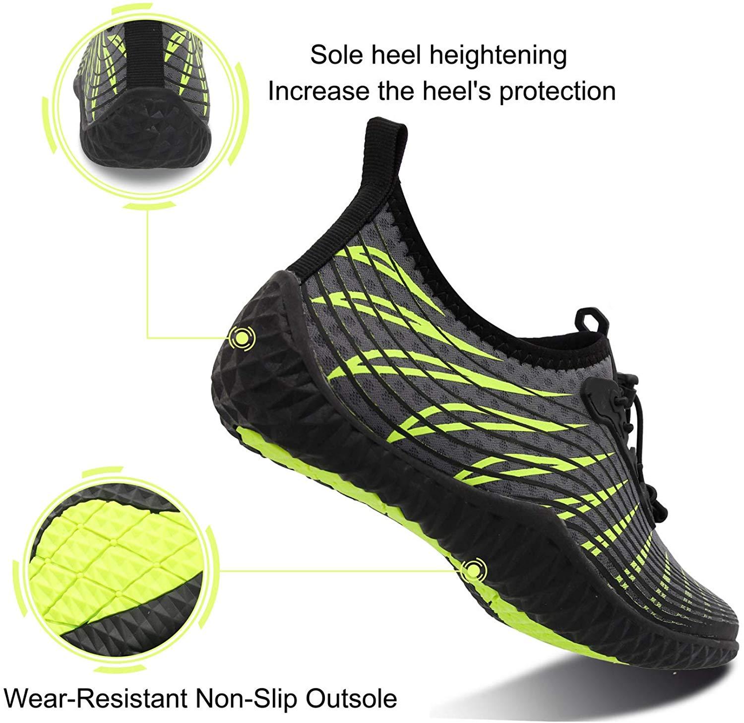 Womens Mens Water Sports Shoes Outdoor Quick Dry Barefoot Athletic Aqua Shoe for Beach Swim Pool Surf Diving Yoga