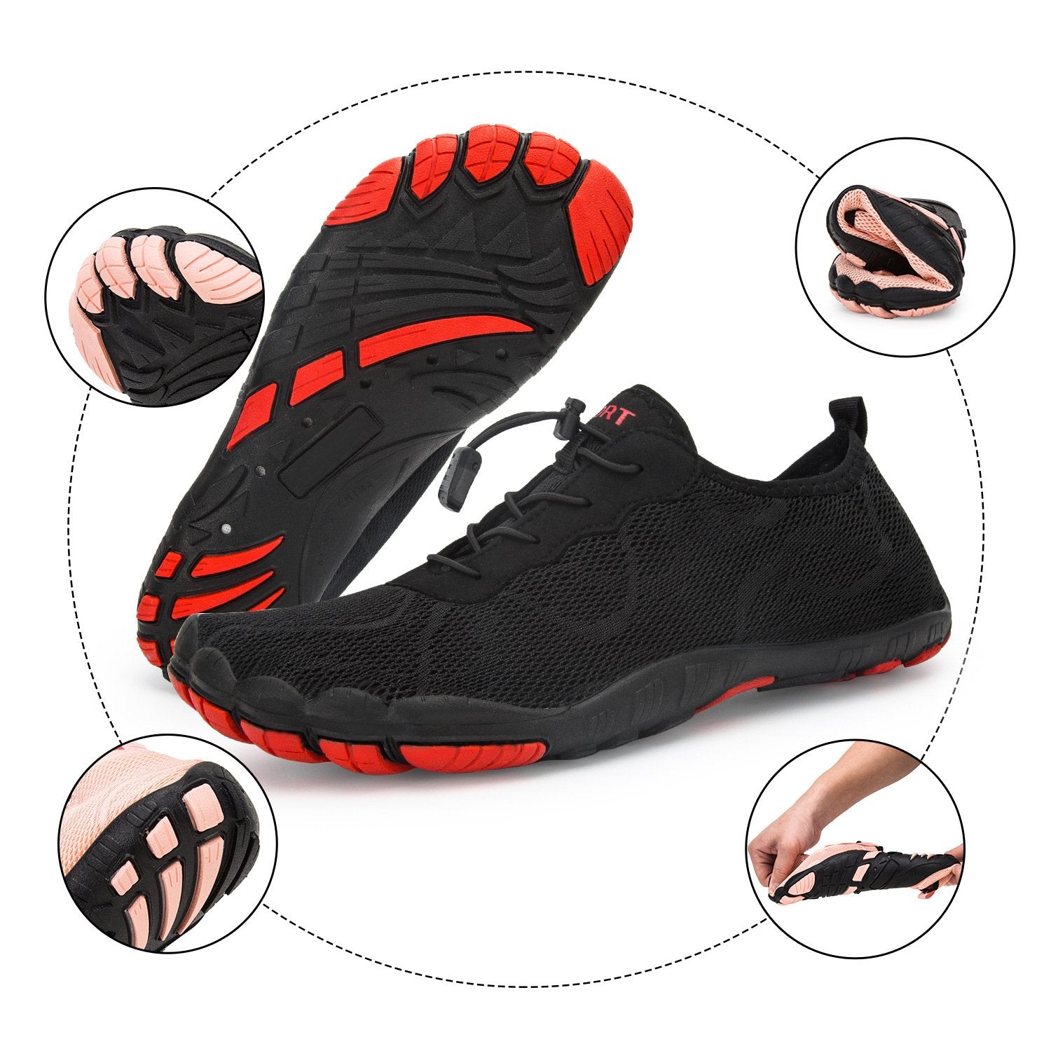 Man's beach diving five-finger shoes brook swimming shoes