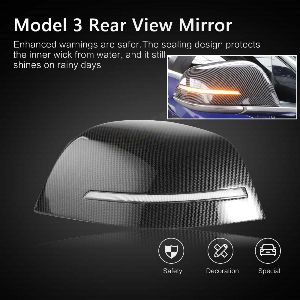 Model 3/Y LED Turn Signal Light Rear View Mirror Cover