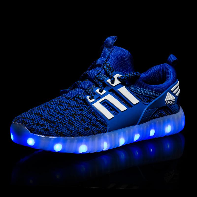 Breathable LED Light Up Flashing Sneakers - kids
