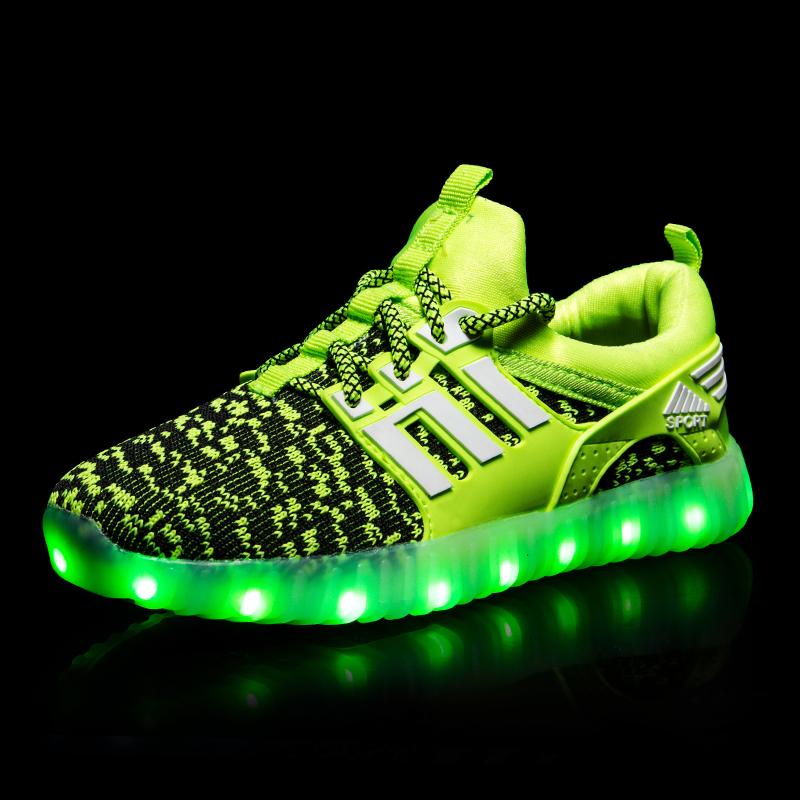 Breathable LED Light Up Flashing Sneakers - kids