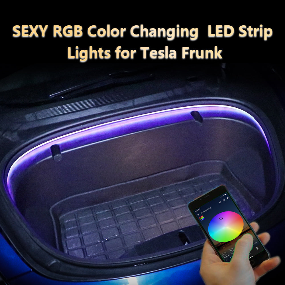 Model 3/Y/X/S Multi-function RGB LED Frunk Light Strip