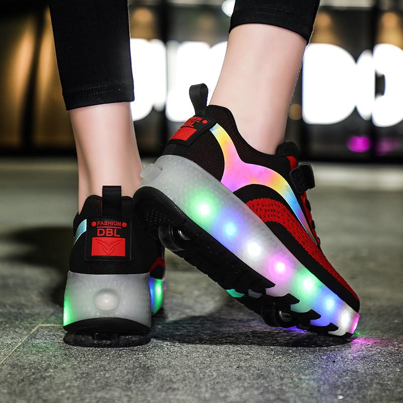7 Colors LED Rechargeable Roller Skate - kids