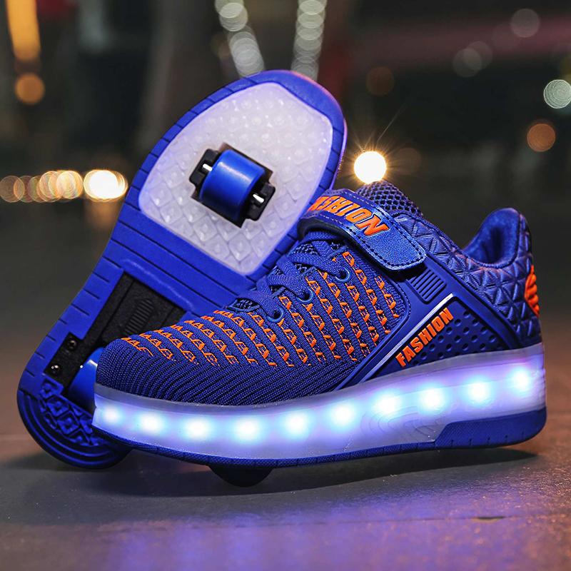Light Up Roller Shoes Wheeled LED - kids