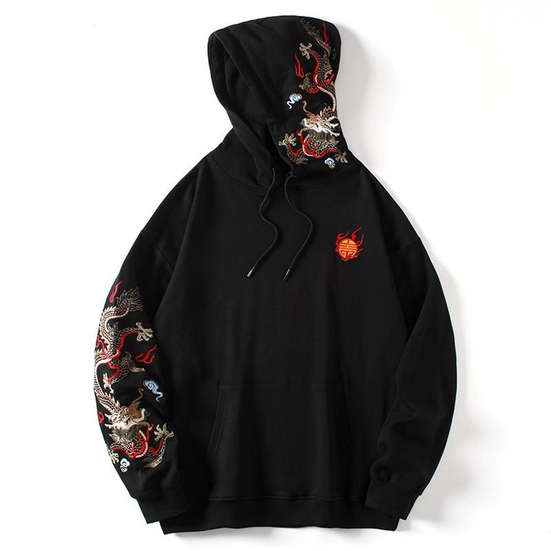 Embroidered Dragon Hoodie