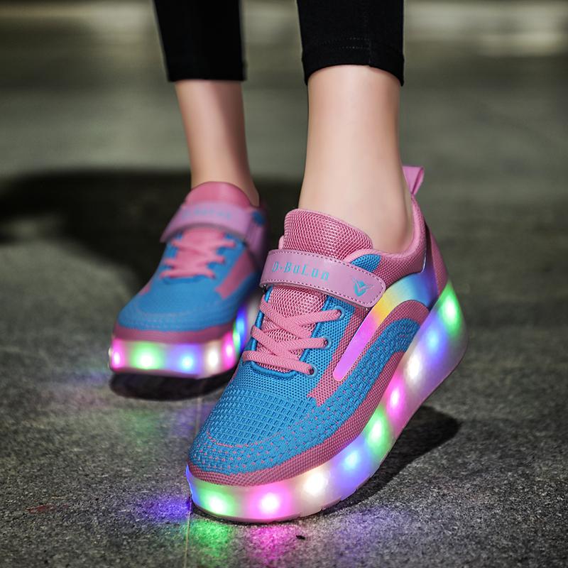7 Colors LED Rechargeable Roller Skate - kids