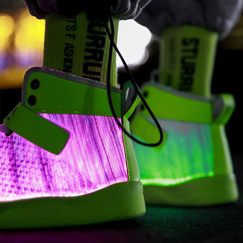 Fiber Optic light up Shoes Rechargable - junior