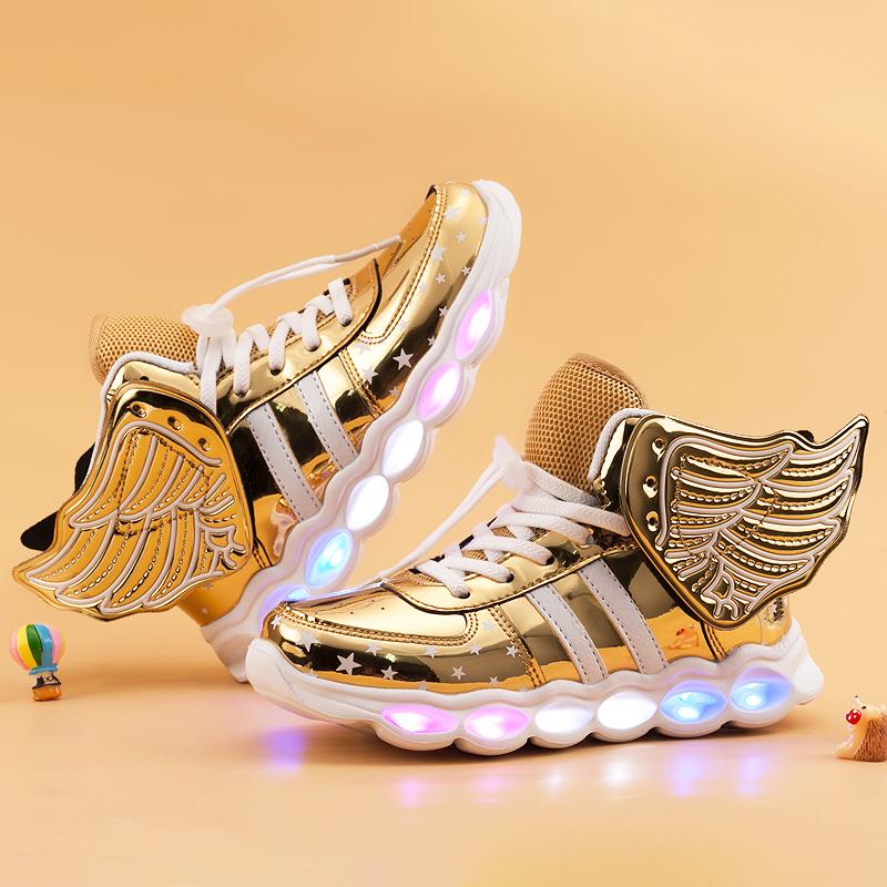 LED Shoes Flashing Rechargeable Sneakers - kids