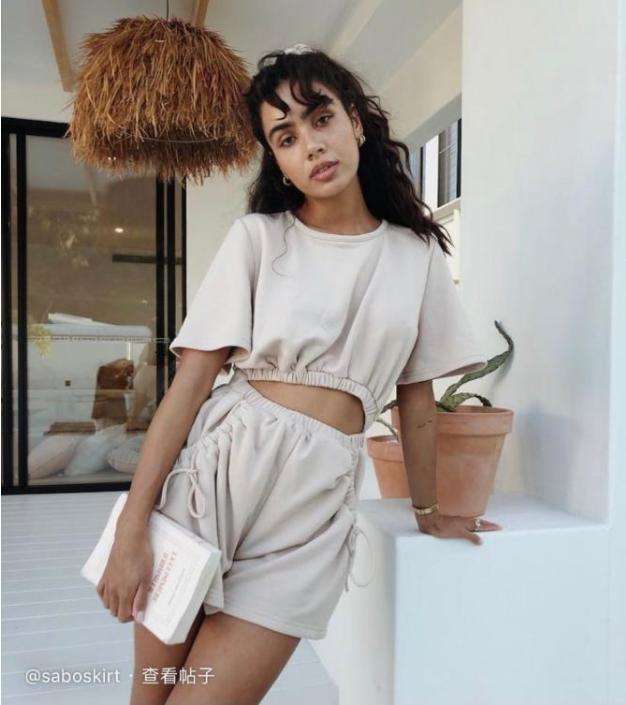 Casual solid hollow out elastic waistband women romper