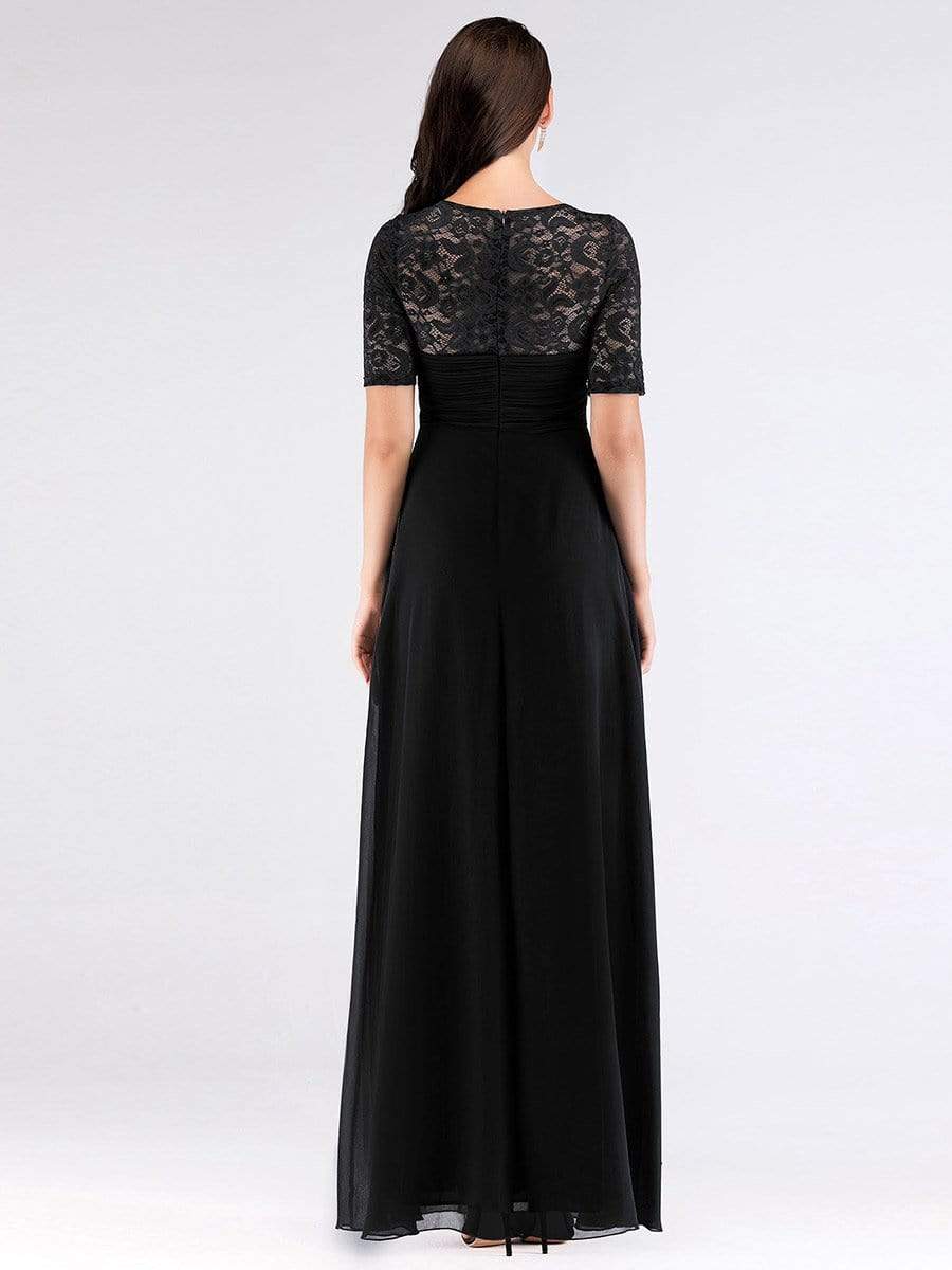 Plus Size Mother of the Bride Dresses with Half Lace Sleeve