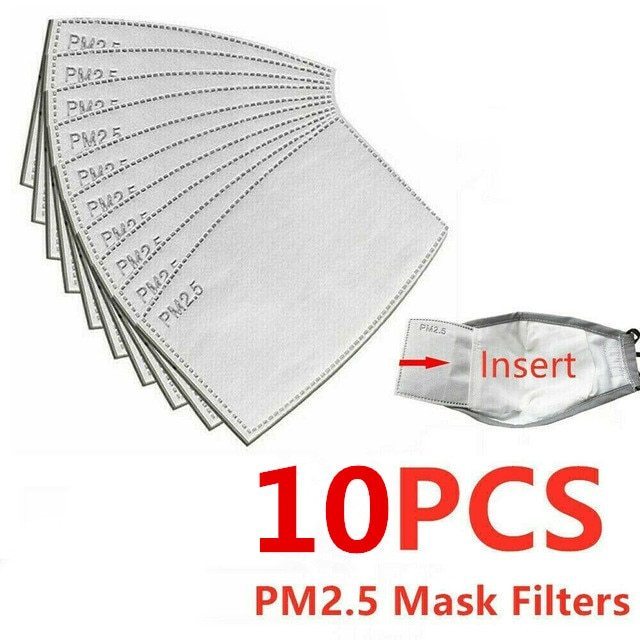 10x PCS PM2.5 Activated Carbon Filter for Adult Mask