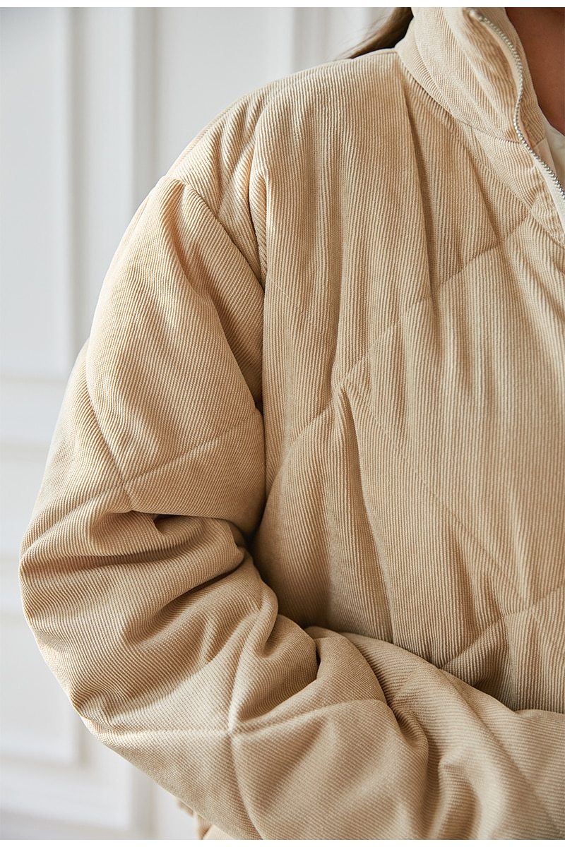 Women's Plus Size Jacket Pocket Front Zip Long Sleeve