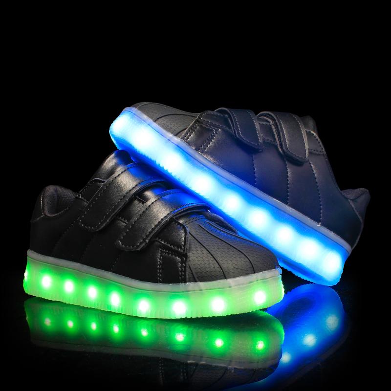 Fashion LED Light Up Shoes USB Charging Sneakers - kids