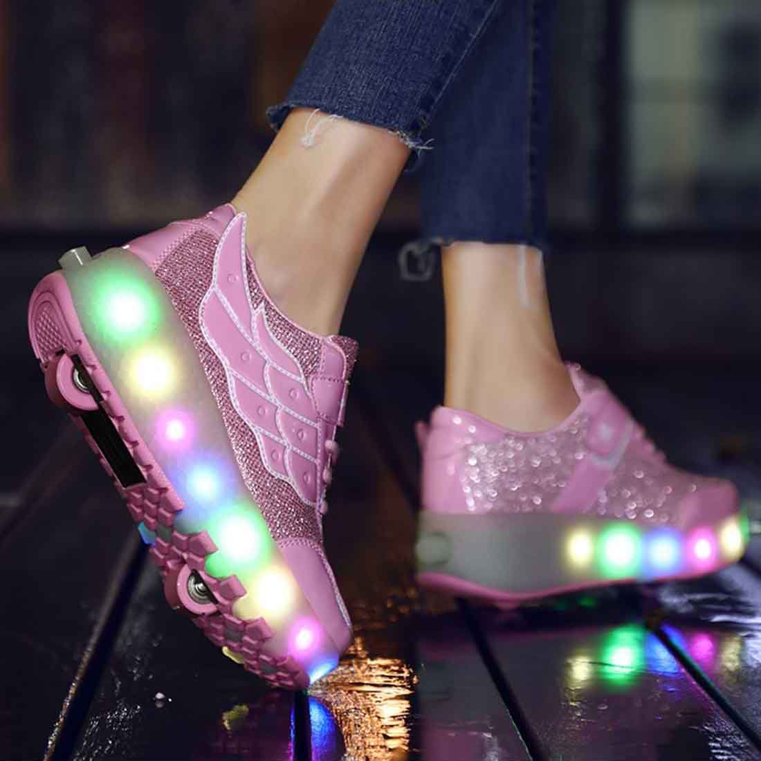 7 Colors LED Rechargeable Roller Sport Sneaker - kids