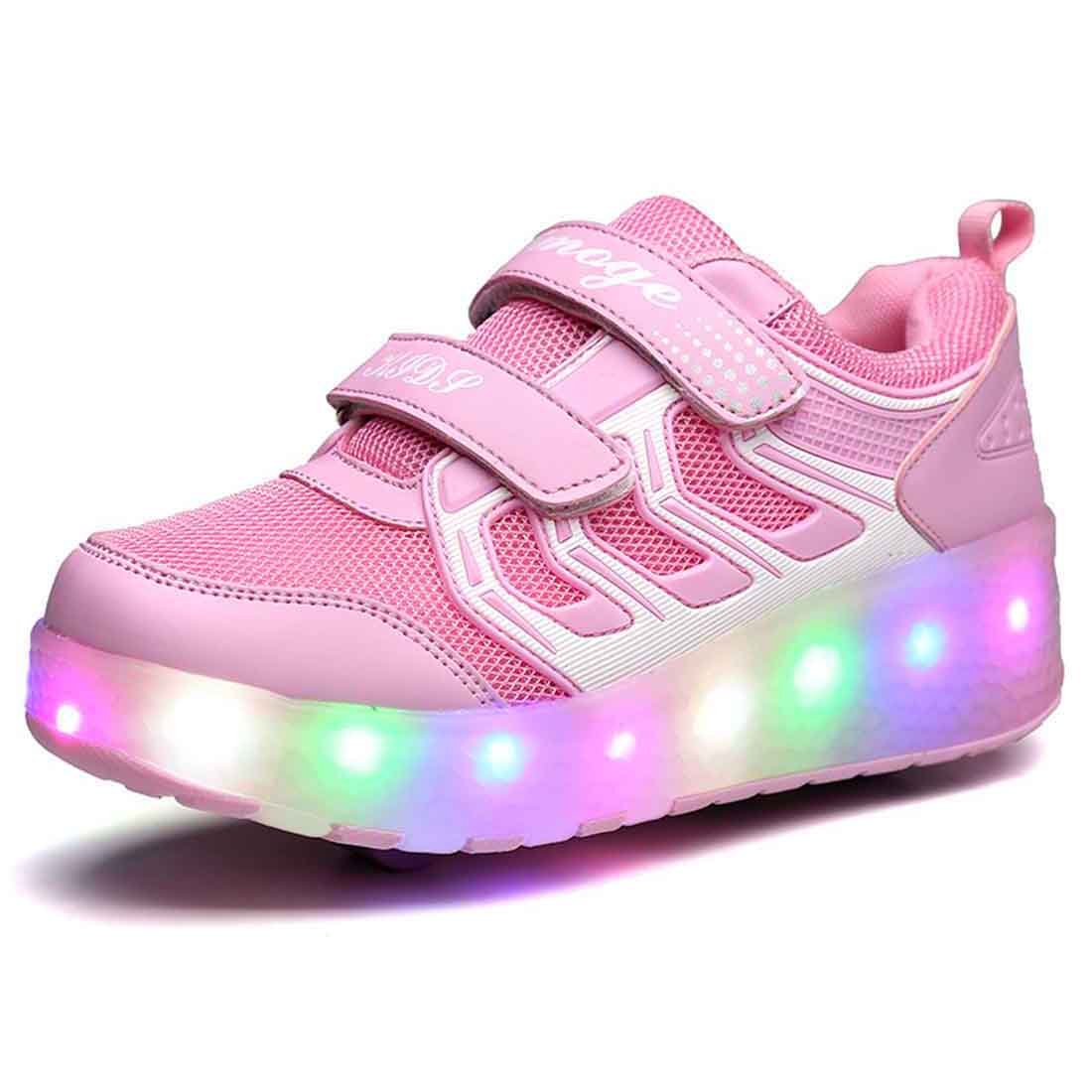 Fashion Roller LED Light Up Double Wheels  Shoes - kids