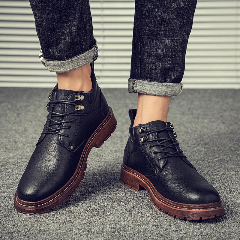 Outlet26 Liam Leather Boots Black