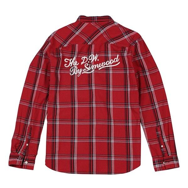 Casual Plaid Shirts Men High Quality Letter Embroidered