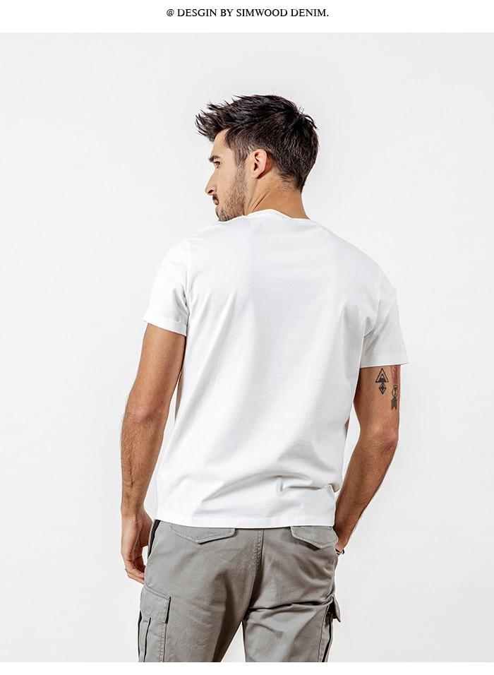 2020 T-Shirts Men Summer Casual Slim Short Sleeve Letter Print Tops