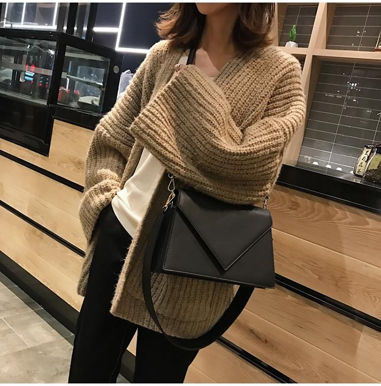 European Style High quality PU Leather Simple Shoulder Square Bag