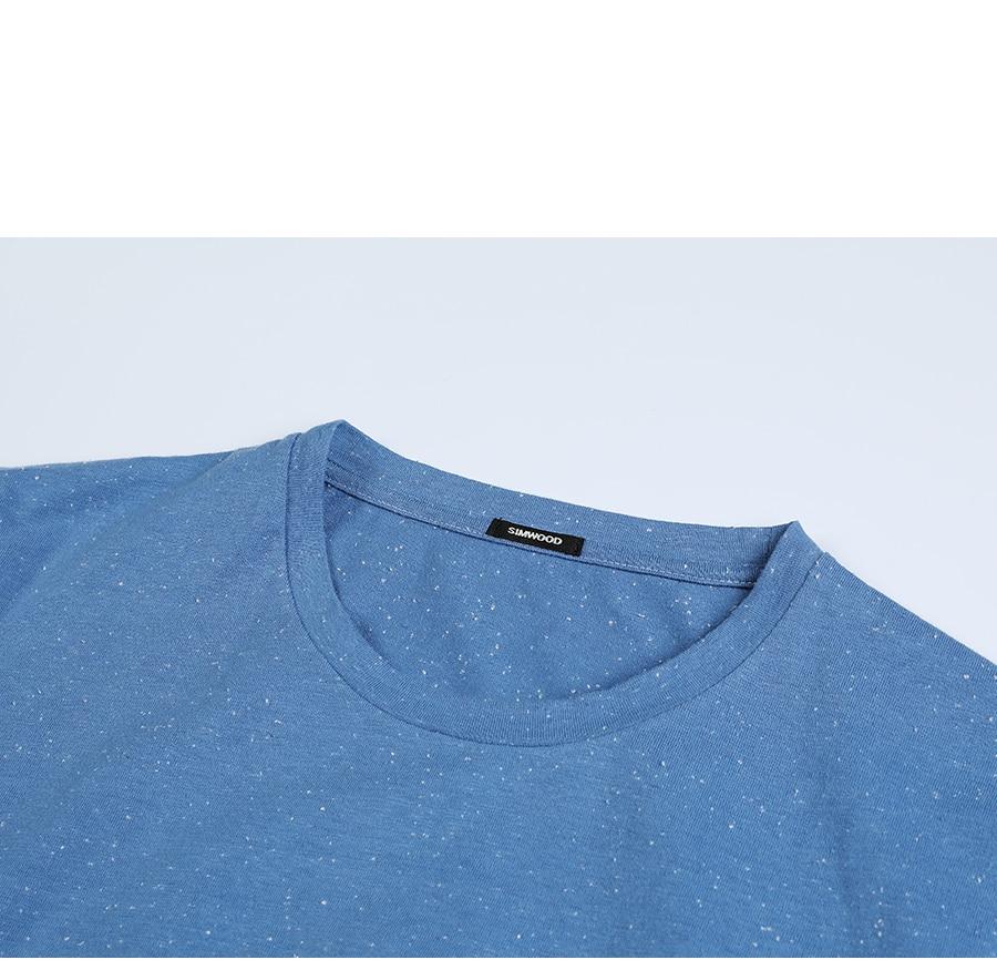 New Color cotton yarn dot Neckline T-Shirt Men