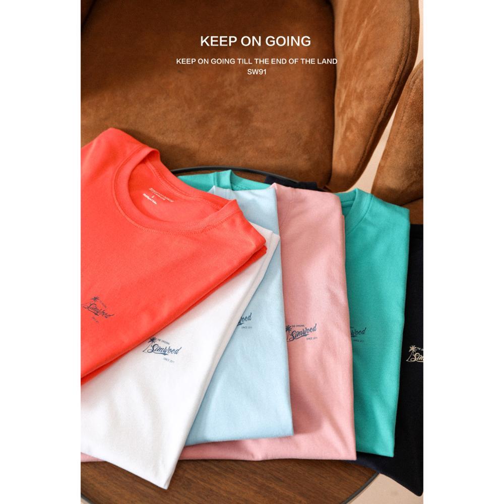 Outlet26  2020 Summer New 100% cotton T-Shirt Men Logo-Print Deep royal blue