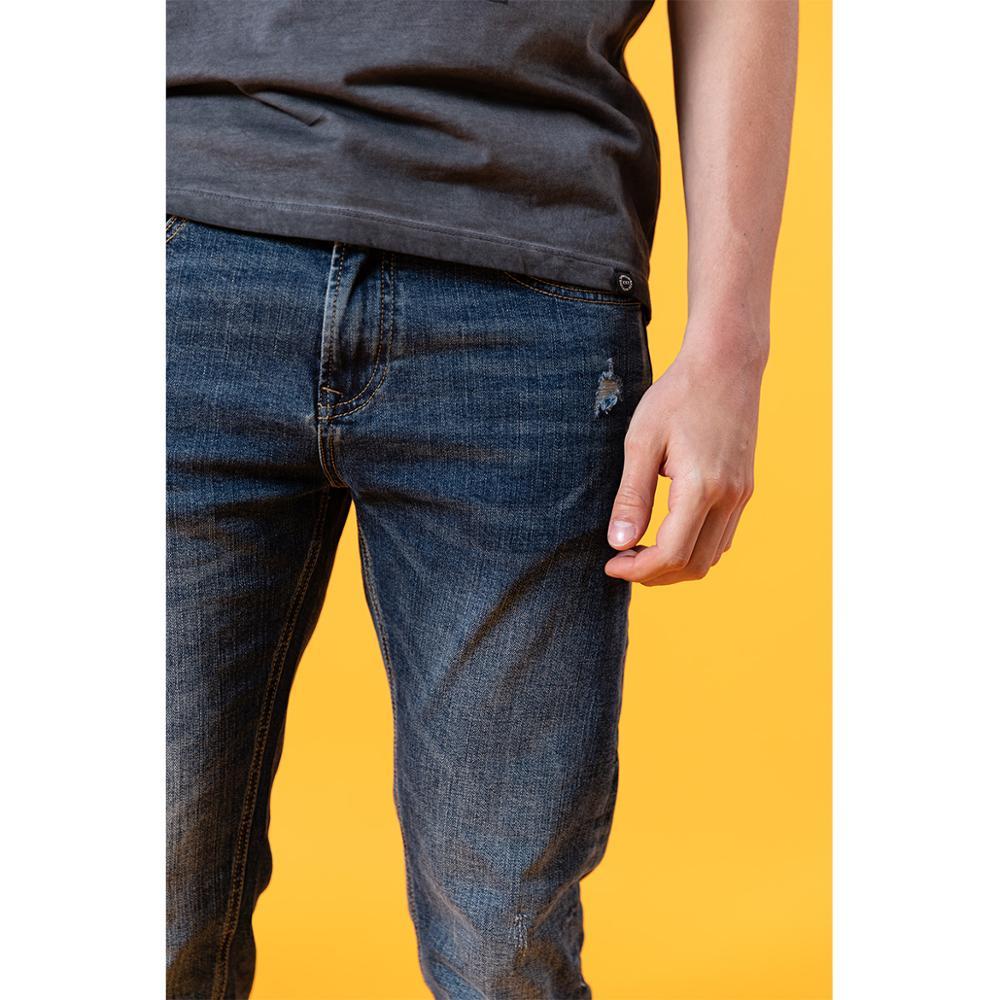 New slim fit jeans men fashion casual ripped hole denim