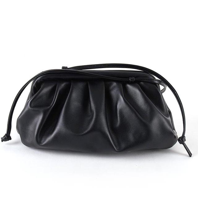 Soft Leather Single Shoulder Slant Dumpling Clutch Bag