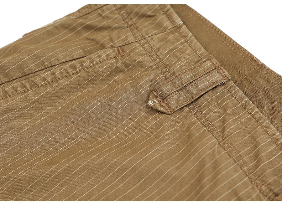 Vintage vertical striped shorts men