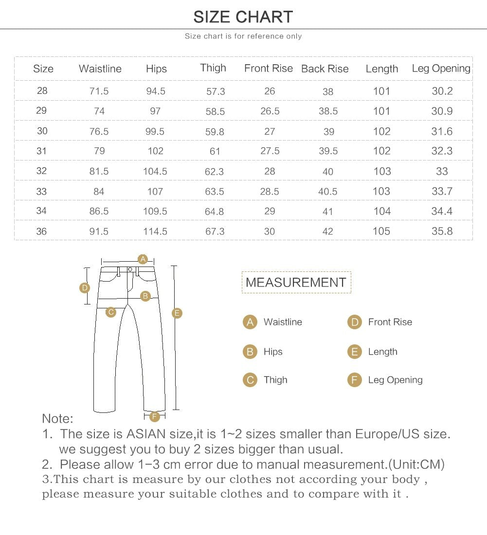 New slim fit jeans men fashion casual ripped hole denim