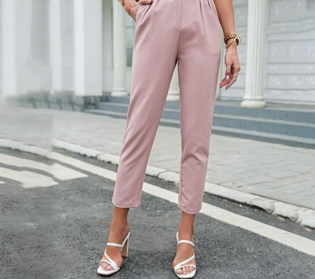 Office lady casual spring solid pencil pants women Fashion