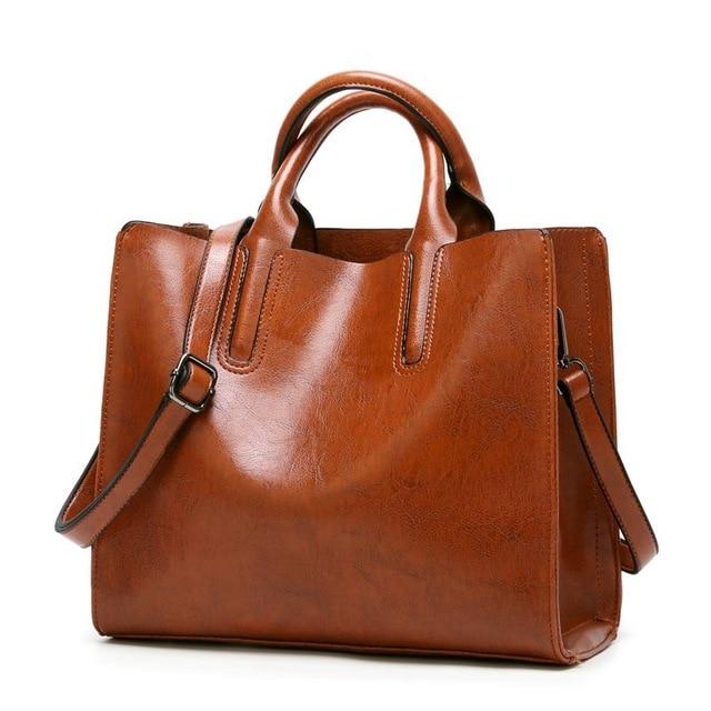 Outlet26 High quality leather Handbag brown