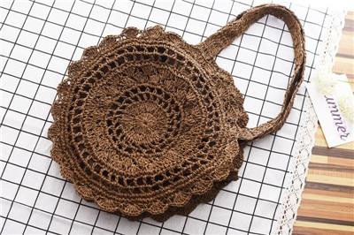 Vintage Rattan Knitted Handbag